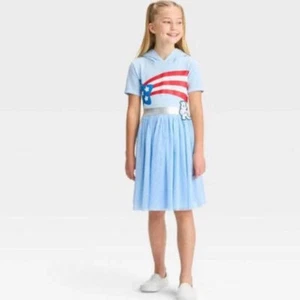 Care Bears Girl's Blue 4th of July USA Flag Costume Dress. Brand New w/ Tags! - Picture 1 of 4
