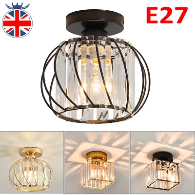 Modern LED Crystal Ceiling Light Chandelier Living Room Hallway Pendant Lamp - Image 1 of 4