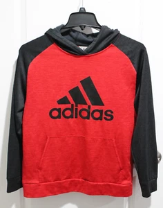 Adidas Youth XL Hoodie Pullover Red With Black Logo and Sleeves - Picture 1 of 5