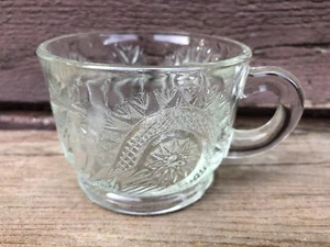 Vintage L. E. SMITH Pinwheel Galaxie Sterne Pressglas Bowle Schüssel einzelne Tasse  - Bild 1 von 2