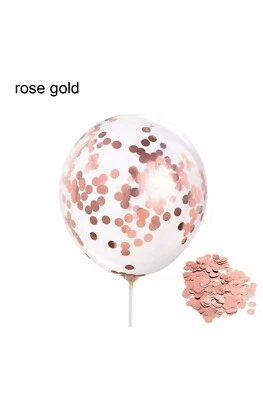 Lote por atacado de 200 peças de balões de confete de casamento/chá de bebê/aniversário ouro rosa - Imagem 1 de 4