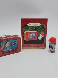 Hallmark 1999 Howdy Doody Lunch Box Set of 2 Christmas Tree Ornaments QX6519 - Picture 1 of 3