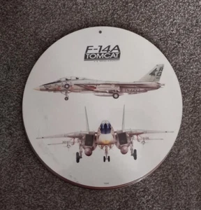F-14A TOMCAT HEAVY METAL SIGN 14 INCH SHOP GARAGE HOME COLLECTIBLE OFFICE - Picture 1 of 1