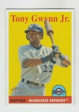 Tony Gwynn Jr. 2007 TOPPS HERITAGE CARD #83 MILWAUKEE BREWERS