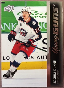 2021-22 Upper Deck Young Guns #218 Joshua Dunne Columbus Blue Jackets RC - Imagen 1 de 1