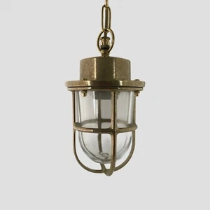 Solid Brass Pendant Nautical Outdoor Indoor Light ADONIS - Picture 1 of 32