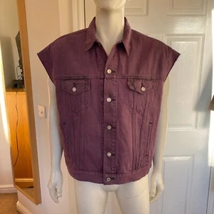 Levi’s Purple Wash Sleeveless Denim Jacket - Size M - Picture 1 of 16