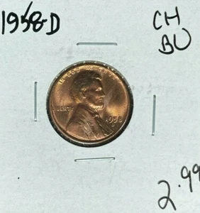 CENTAVO DE TRIGO LINCOLN 1958-D ~ CH/BU ~HERMOSA MONEDA~ - Imagen 1 de 2