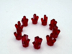 (10) NEW LEGO Crystal Rocks Lot-Trans Ruby RED-5 Point Gem Jewel Treasure - Picture 1 of 5