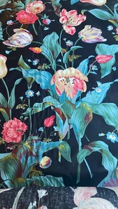 Brunschwig & Fils floral estampado a mano chintz ""Mes de mayo"" por yarda 1980 WW971 - Imagen 1 de 4