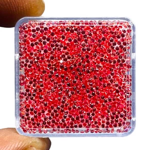 VVS 100 Stck. Natürlicher Rot Orange Saphir 1 mm Rund Diamantschliff Lose Edelstein Posten - Bild 1 von 11
