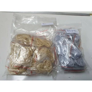 Lote De 2 Bolsitas De Cordones De Algodón Beige Dorado Y Gris - Imagen 1 de 6