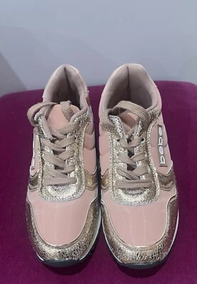 Zapatillas Bebe Bardot Rosa y Metálicas Oro Rosa - Para Mujer Talla 7 EE. UU. Foto 1 de 4