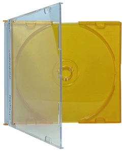 SLIM ORANGE Color CD Jewel Cases Lot - Picture 1 of 3