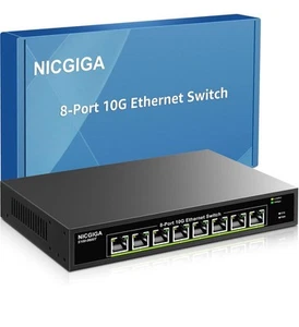 NICGIGA 8-Port 10G Ethernet Switch Unmanaged | S100-0800T | NEW (Open Box) - Picture 1 of 7