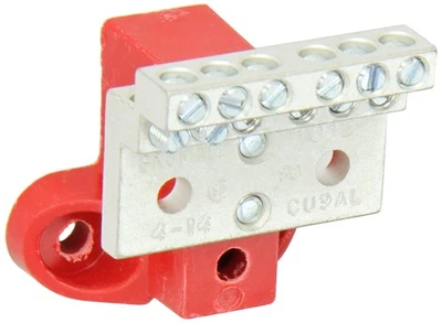 Neutral Bar and Neutral Assembly, 225A Neutral Bar with Mounting Base, 4-14 A... - Image 1 of 3