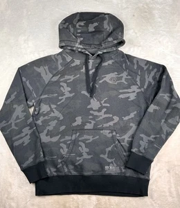 Rock & Roll Denim Men's Hoodie Sz Large Black Camo Print Sweatshirt Outdoors - Picture 1 of 6