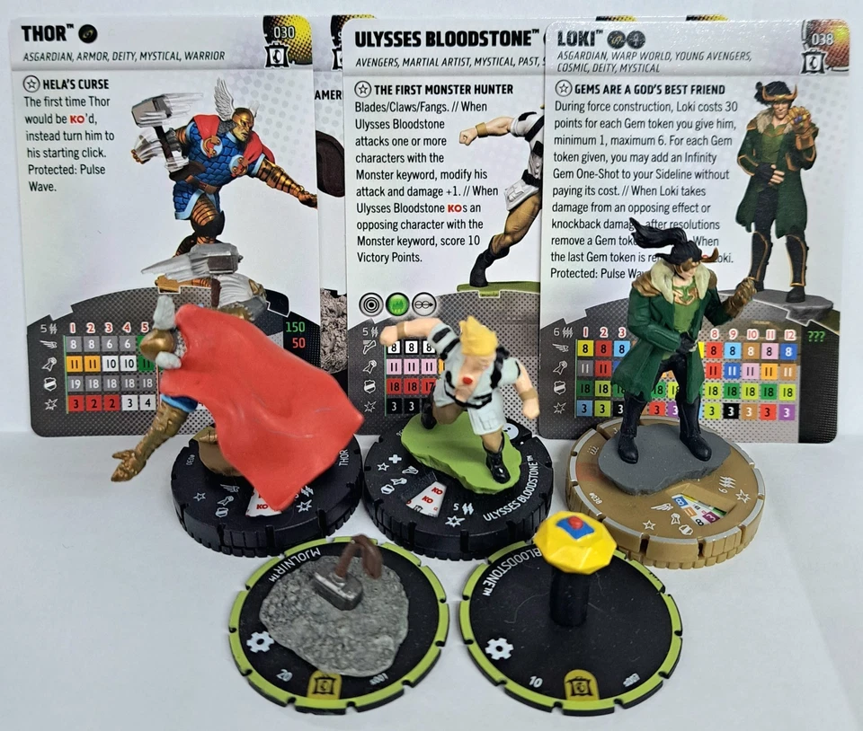 HEROCLIX THOR 030 MJOLNIR s001 LYSSES BLOODSTONE 036 BLOODSTONE s007 LOKI 038 Foto 1 de 1