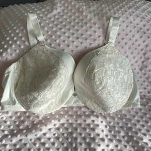 JMS 46D Underwire Bra Just My Size Sexy Lace Color Beige - Picture 1 of 6