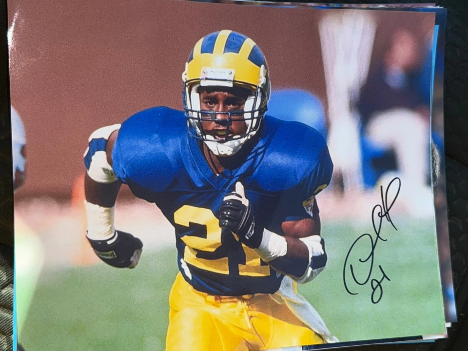 Foto de fútbol 8x10 firmada por Desmond Howard Michigan Heisman Foto 1 de 1