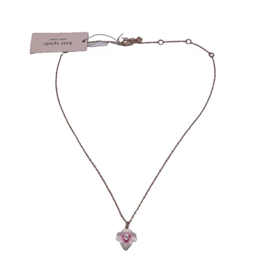 Collar Kate Spade Precious Pansy Flor Rosa Chapado en Oro Rosa NUEVO Joyería Regalo Foto 1 de 4