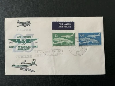 Ирландия 1961 #177-178 Aer Lingus - FDC - Изображение 1 из 2