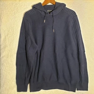 Sudadera con capucha de algodón acanalado azul marino XL de INC International Concepts para hombre - Imagen 1 de 7