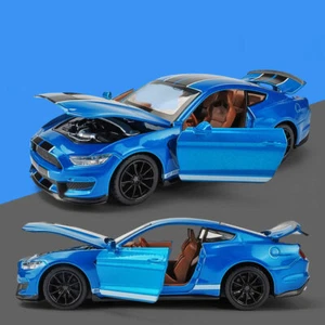 1/32 Ford Mustang Shelby GT350 Model Car Alloy Diecast Toy Vehicle Kid Gift Blue - Picture 1 of 9