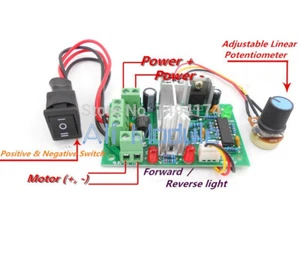 Controller velocità motore 6-30 V DC controllo PWM reversibile avanti/interruttore inverso - Foto 1 di 4