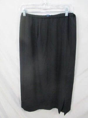 Falda Karen Scott Mujer 16 Negra Larga Plisada Cintura Elástica Botón Cremallera Ventilada Foto 1 de 4