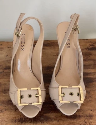Zapatos de tacón alto beige Guess para mujer talla 5,5 medianos, boda, vacaciones, graduación Foto 1 de 4