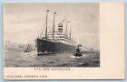 Postcard Holland American Line SS New Amsterdam Steamer Ship c1907 V3