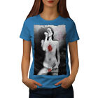 Wellcoda Girl Nude Love She Sexy Damski T-shirt, Naked Casual Design Koszulka z nadrukiem