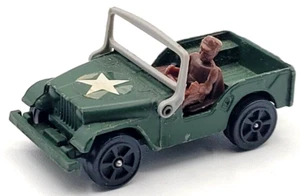 1976 CORGI JUNIORS MILITARY WHIZZWHEELS WILLYS JEEP 1:64 GREAT BRITAIN - Picture 1 of 5