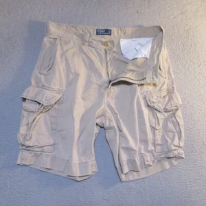 Polo Ralph Lauren Cargo Shorts 36 Mens Y2K 100% Cotton Measures 36x10 - Picture 1 of 13