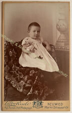 orig. CDV Foto Fotografie Kind Kinder Mode um 1901 Neuwied Puppe