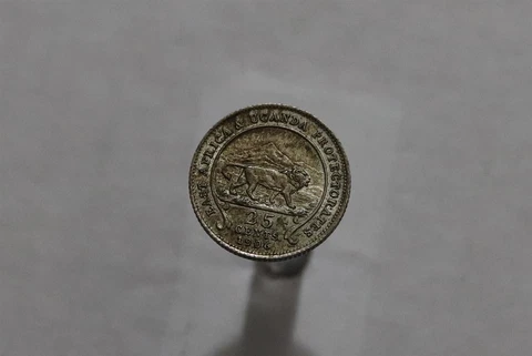 🧭 🇺🇬 UGANDA 25 CENTS 1906 SILVER SHARP DETAILS NICE TONING B59 #9703 Cover