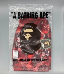 Bathing Ape Red Camo Swim Beach Trunks Shorts Size L *NEW* - Picture 1 of 5