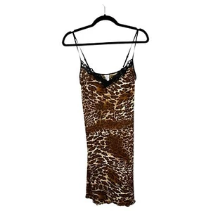 Mini Vestido Rampage Vintage Y2K Años 90 Estampado Animal Lentejuelas Encaje Talla Mediana - Imagen 1 de 6