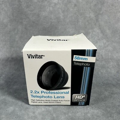 Vivitar 58mm 2.2X Professional Telephoto Lens New in Sealed Box! - Image 1 of 4