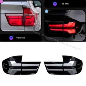 Rear Brake Stop Lamp Diver Passenger Black Tail Lights For BMW X5 E70 2007-2013 - Picture 1 of 12