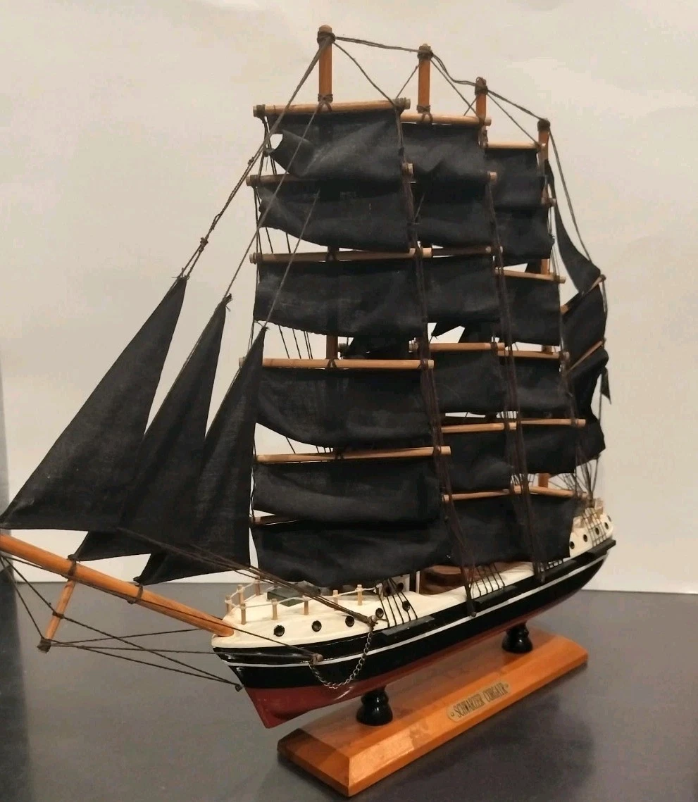 木制模型航行船舶古董模型船| eBay