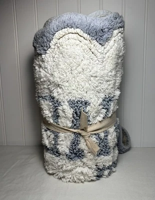 Tapete de banho redondo Pottery Barn Teen vieira ~ Azul ~ Levante e brilho ~ 23” x 30” - Imagem 1 de 4