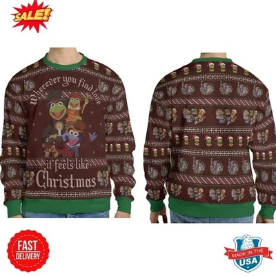 Feel Like Christmas The Muppets Ugly Christmas Sweatshirt - Christmas Gift 2025 - Image 1 of 4