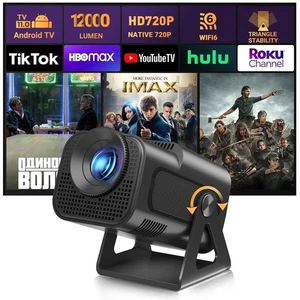 XGODY New 4k Smart TV Wifi 6 Projector Android HDMI USB Apple 12000 Lumens - Picture 1 of 7