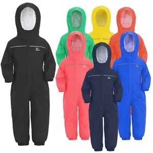 ZORAX 10 Sizes Kids Waterproof Rain Suit Children Rainsuit With Reflective Trim - Picture 1 of 41