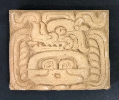 Unglasierte Fliese Vintage Batchelder Maya - Bild 1 von 2