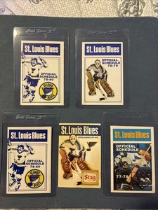 St. Louis Blues Pocket Schedule Lot 1975-76 1978-79 1977-78 1979-80 NHL Hockey - Picture 1 of 6