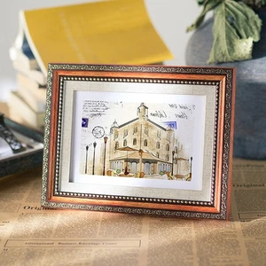 Retro Chic Picture Frame Table Setting 5x7/8x10/6x10 inches Resin Material - Picture 1 of 32