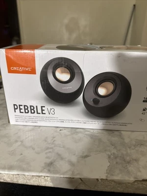 Creative Pebble V3 2.0 Bluetooth 5.0 Desktop Speaker System with USB Audio Black - Image 1 of 4